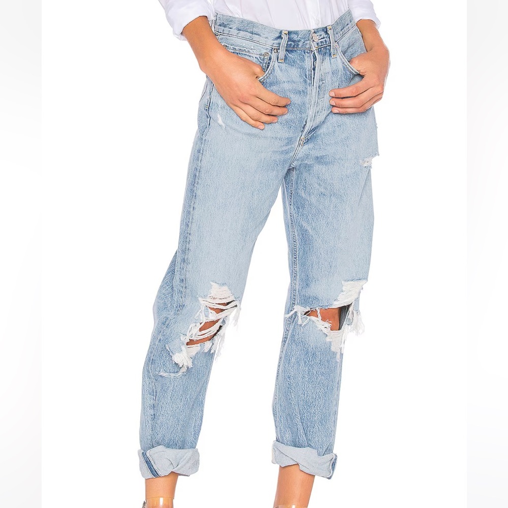 AGOLDE 90's Mid Rise Loose Fit in Fall Out